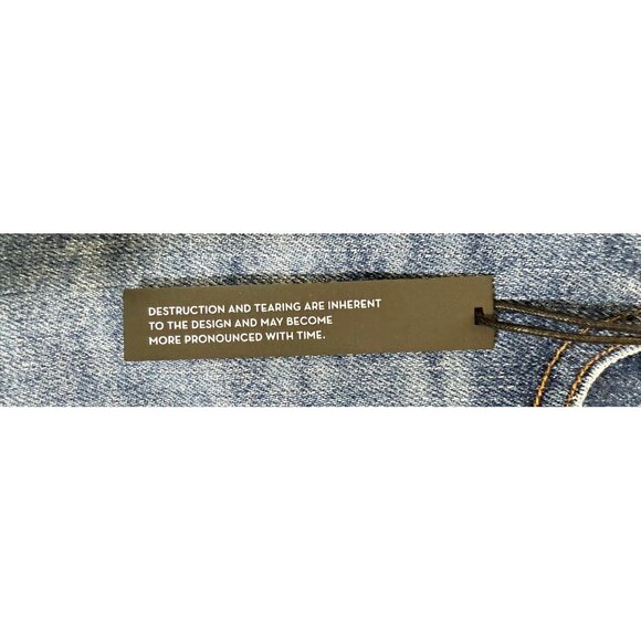 J Brand Wonderland Destruct High Rise Wide Leg Jeans Womens Size 30 Blue Denim - Picture 6 of 8